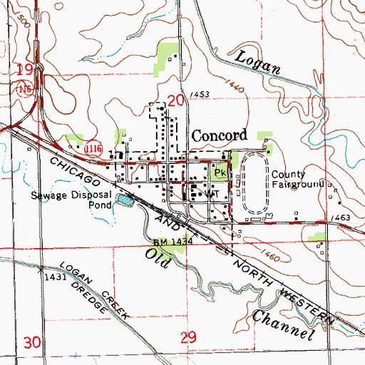 Topographic Map of Concord, NE