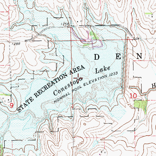 Topographic Map of Conestoga Lake, NE