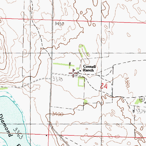 Topographic Map of Connell Ranch, NE