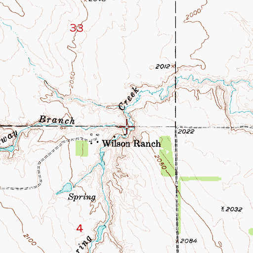 Topographic Map of Conway Branch, NE