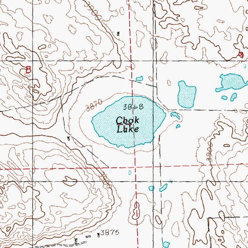 Topographic Map of Cook Lake, NE