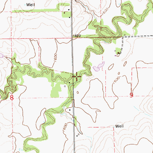 Topographic Map of Coon Branch, NE