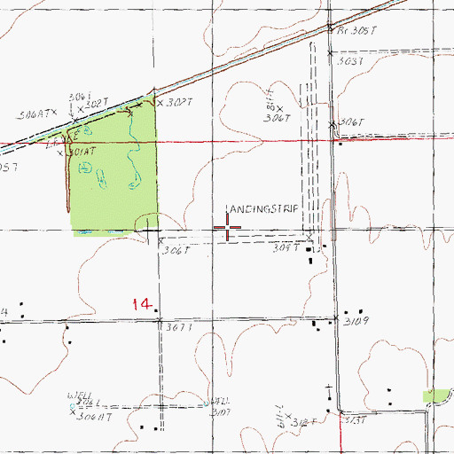 Topographic Map of Piggott Junction (historical), AR