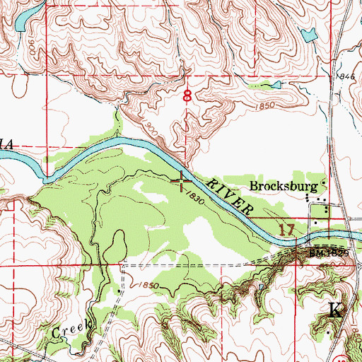 Topographic Map of Coon Creek, NE