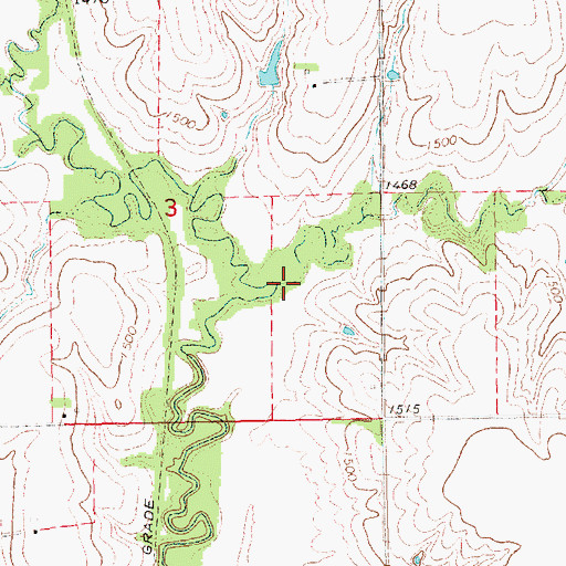 Topographic Map of Coon Creek, NE