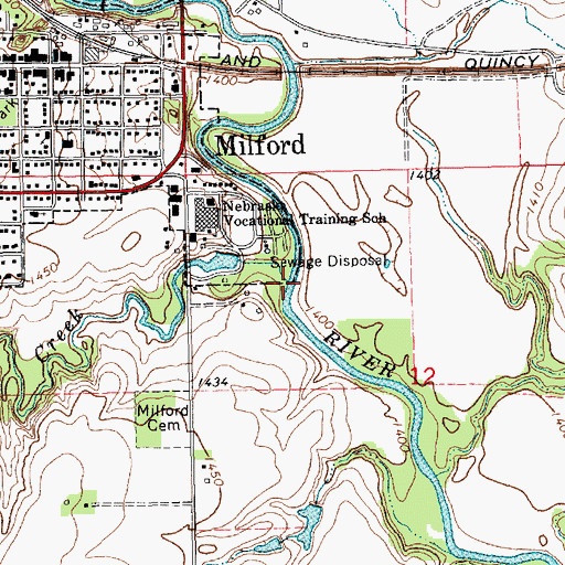 Topographic Map of Coon Creek, NE