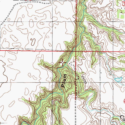 Topographic Map of Coon Creek, NE