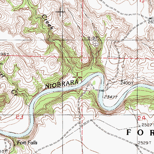 Topographic Map of Coon Creek, NE