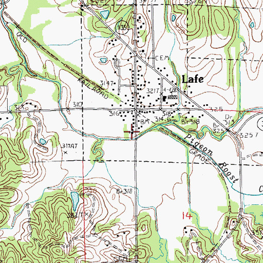 Topographic Map of Evangelical Friendship Church (historical), AR