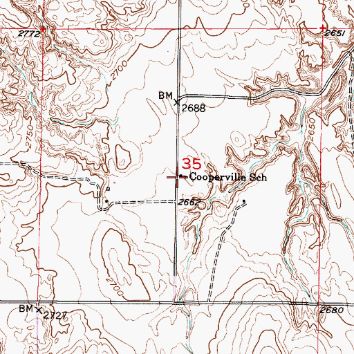 Topographic Map of Copperville School (historical), NE