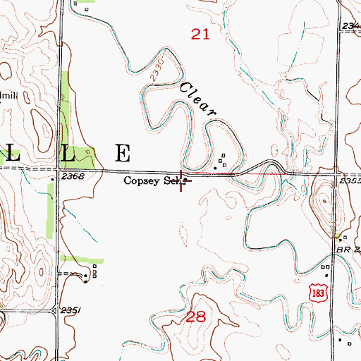 Topographic Map of Copsey School (historical), NE