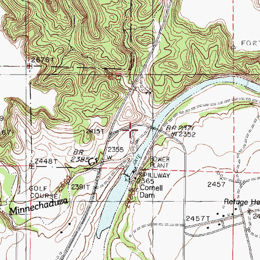 Topographic Map of Cornell Dam School, NE