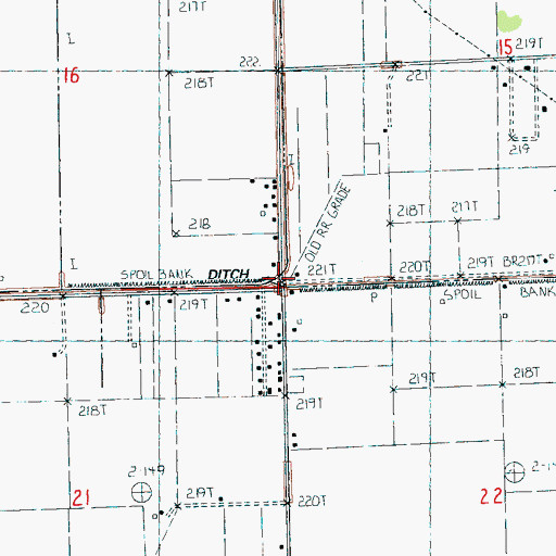 Topographic Map of Merced (historical), AR
