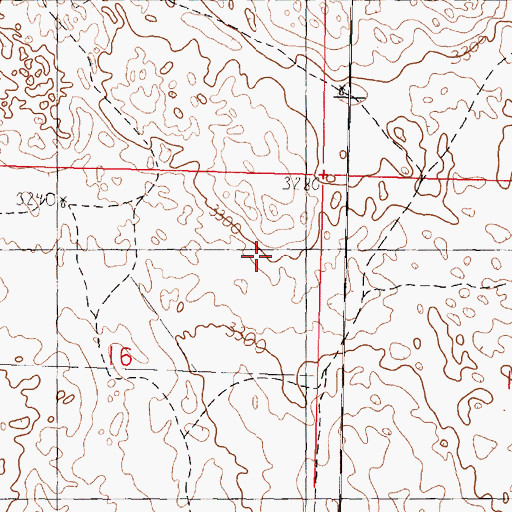 Topographic Map of Cotton Ranch, NE