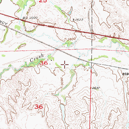 Topographic Map of Cottonwood Canyon, NE