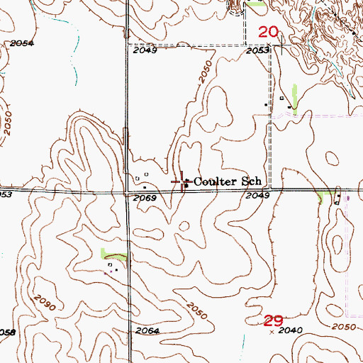 Topographic Map of Coulter School (historical), NE