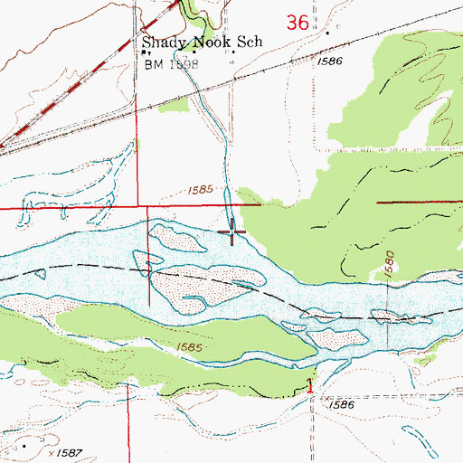 Topographic Map of Council Creek, NE