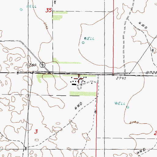 Topographic Map of Cowdin Ranch, NE