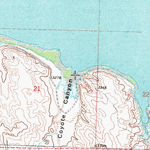 Topographic Map of Coyote Canyon, NE