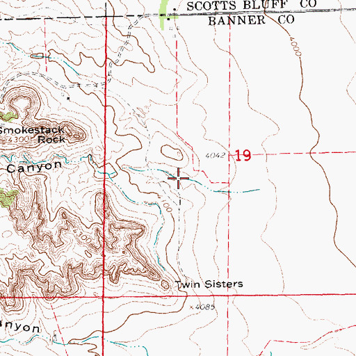 Topographic Map of Coyote Canyon, NE