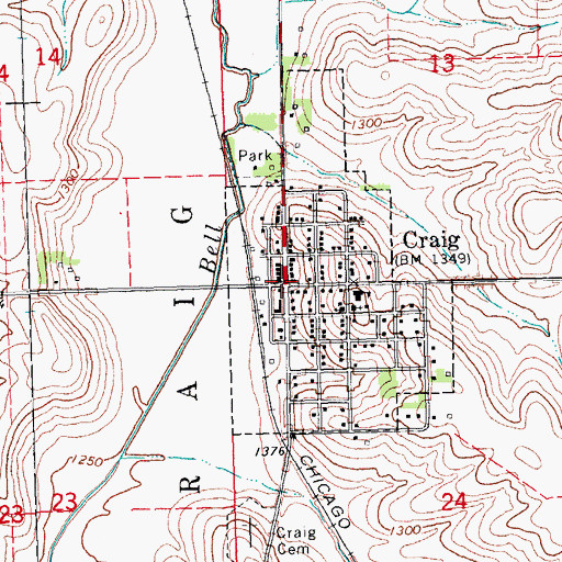 Topographic Map of Craig, NE