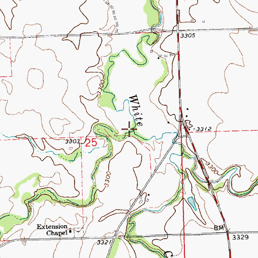 Topographic Map of Craven Creek, NE