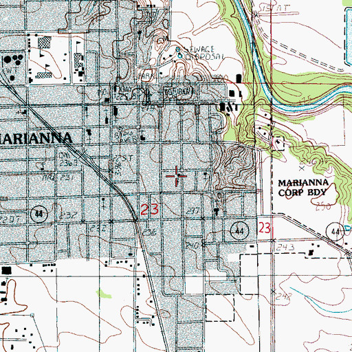 Topographic Map of Paradise Missionary Baptist Church, AR