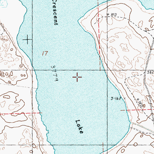 Topographic Map of Crescent Lake, NE