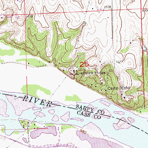 Topographic Map of Crestview Lodge, NE
