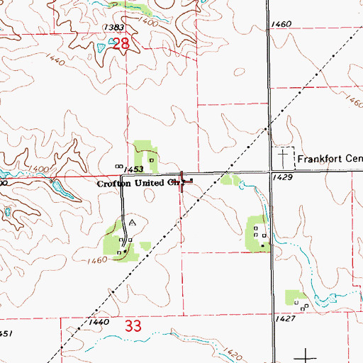 Topographic Map of Crofton United Church, NE