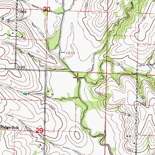 Topographic Map of Crooked Branch, NE