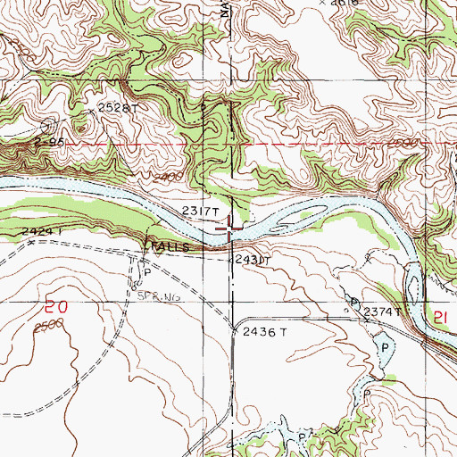 Topographic Map of Crooked Creek, NE