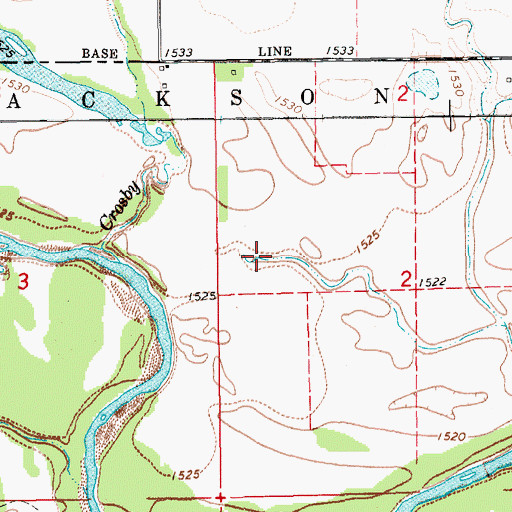 Topographic Map of Crosby Creek, NE