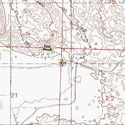 Topographic Map of Cross Ranch, NE