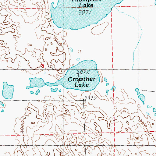 Topographic Map of Crowther Lake, NE