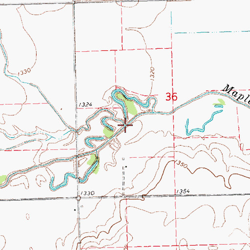 Topographic Map of Crystal Creek, NE