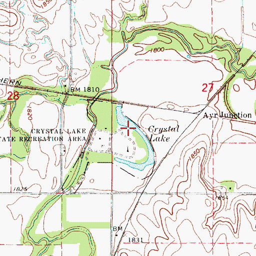 Topographic Map of Crystal Lake, NE