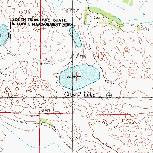 Topographic Map of Crystal Lake, NE