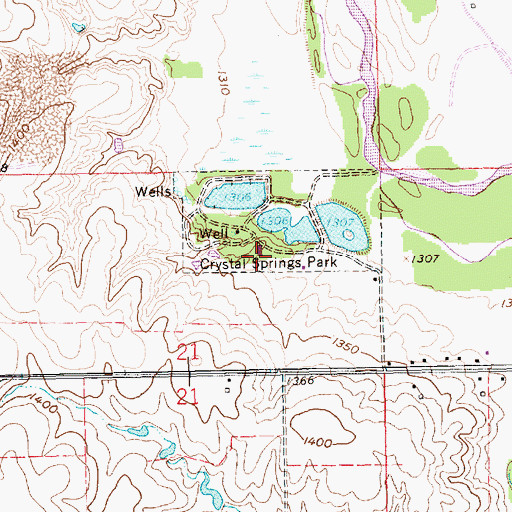 Topographic Map of Crystal Springs Park, NE