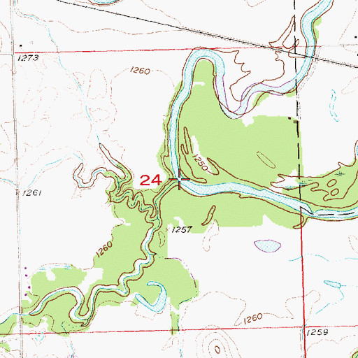 Topographic Map of Cub Creek, NE