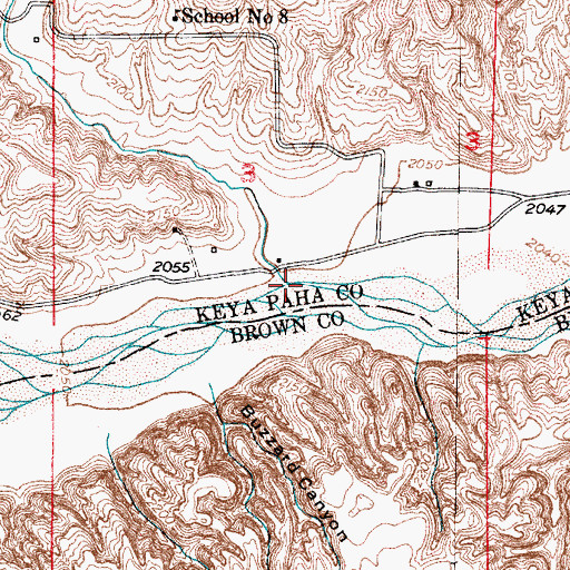 Topographic Map of Cub Creek, NE