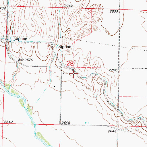 Topographic Map of Culbertson Canal, NE