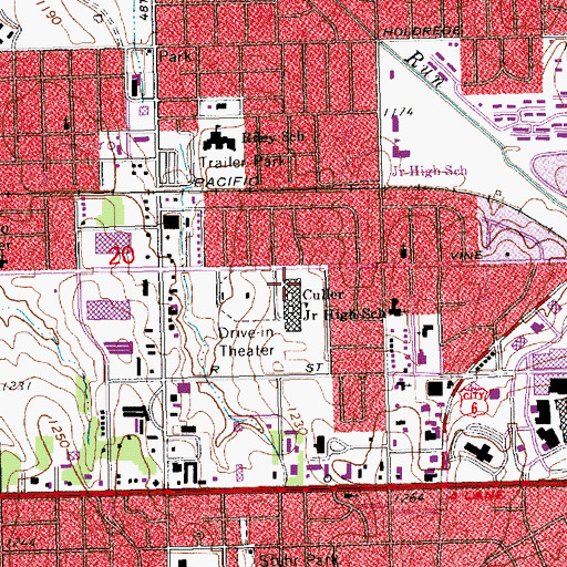 Topographic Map of C Culler Middle School, NE