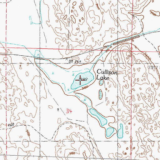 Topographic Map of Cullison Lake, NE