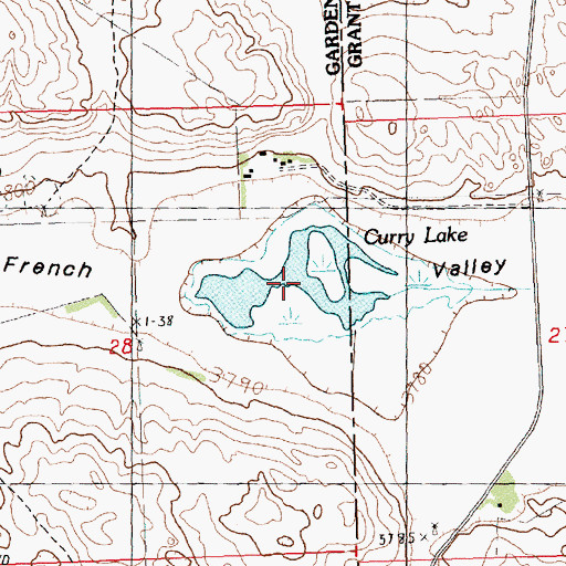 Topographic Map of Curry Lake, NE