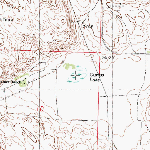 Topographic Map of Curtiss Lake, NE