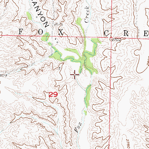 Topographic Map of Cut Canyon, NE