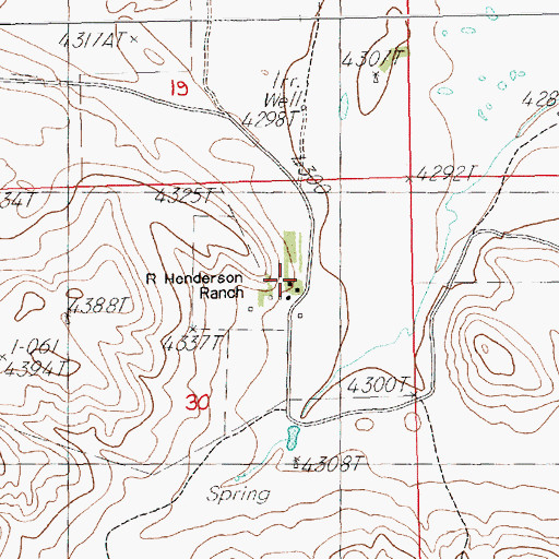 Topographic Map of D Henderson Ranch, NE