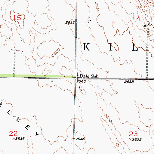 Topographic Map of Dale School (historical), NE