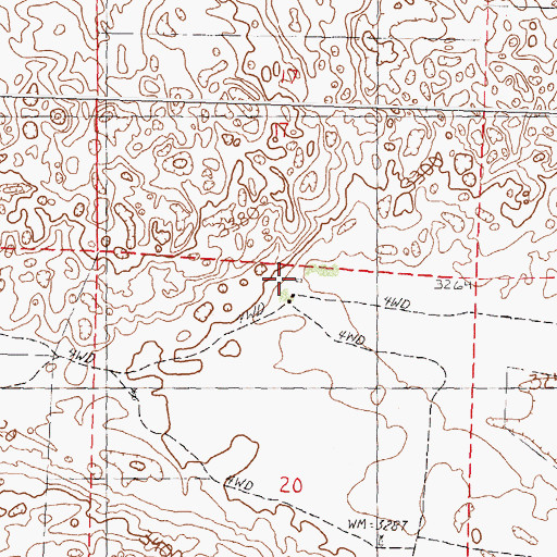 Topographic Map of Dalgren Ranch, NE